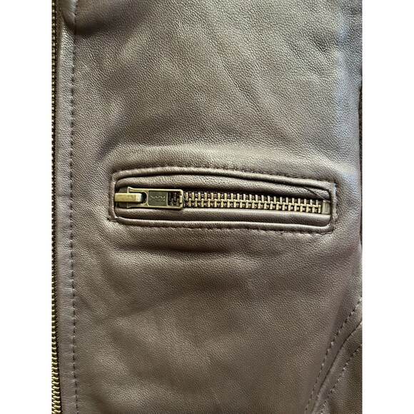 EMU Australia 100% Sheepskin Brown Leather Vest Size SMALL - Picture 4 of 16